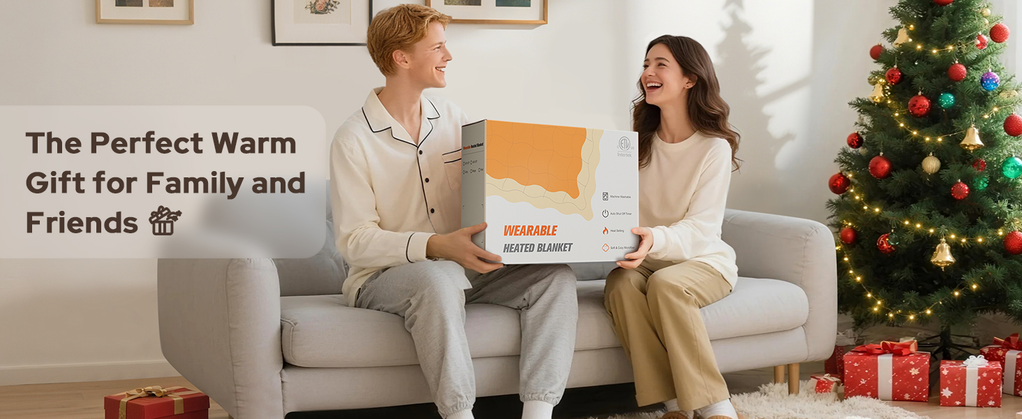 Wearable Heated Blanket with Foot Pocket