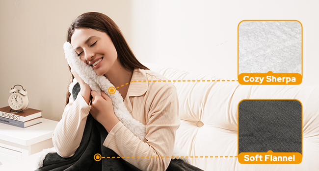 Wearable Heated Blanket with Foot Pocket