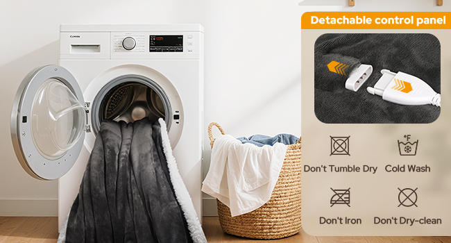 Wearable Heated Blanket with Foot Pocket