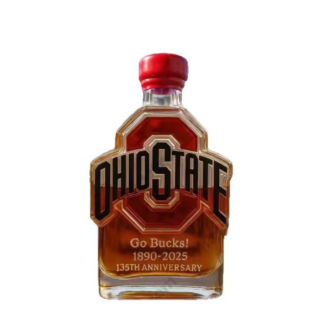 Ohio Against The World Ohio State Buckeyes 135th Anniversary Whiskey Bottle