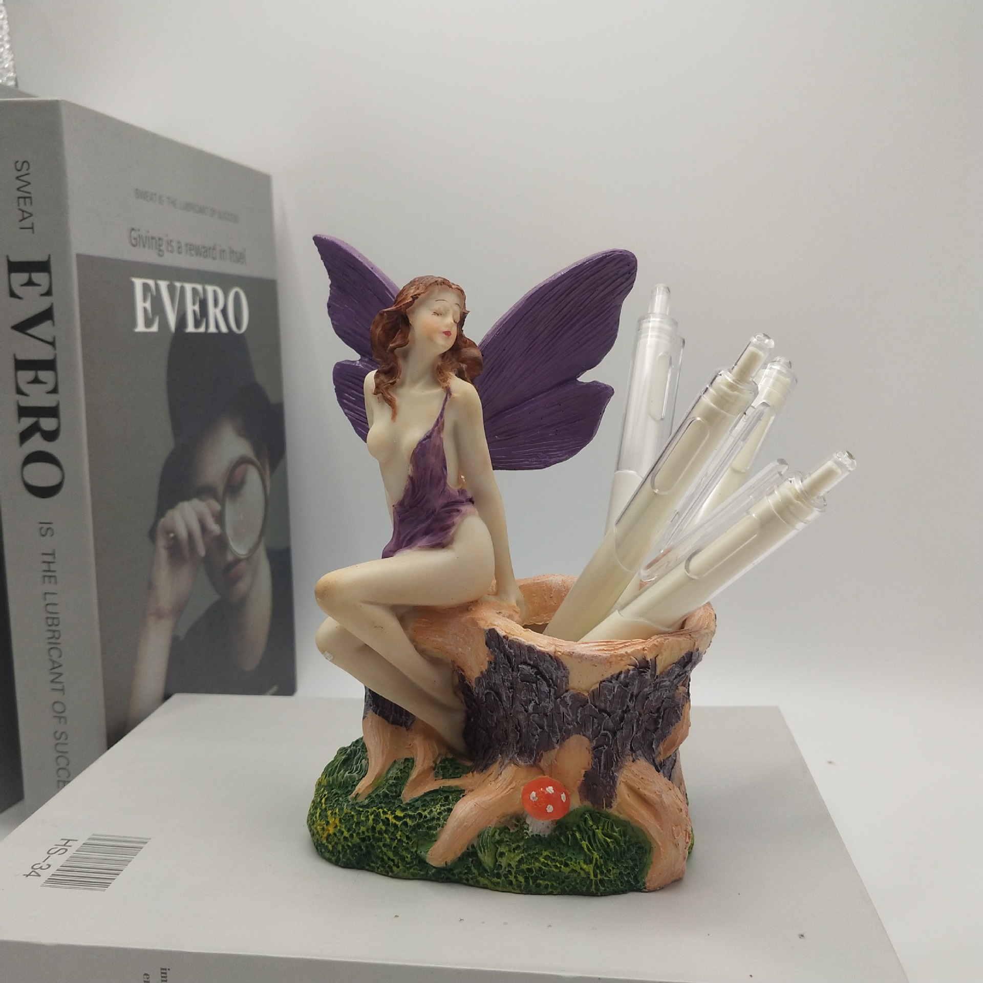 Fairytale Fairy Tree Stump Resin Pen Holder ✨  Desktop Storage ✨  Decor Ornament