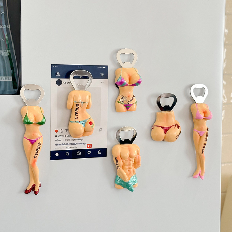 Sexy Body Bottle Opener with Magnet - Funny Refrigerator Magnet for Bachelor Party Gifts & Bar Accessories