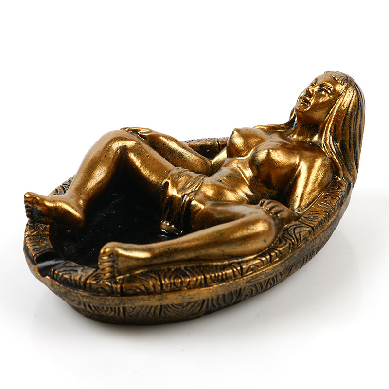 Artistic Reclining Goddess Ashtray