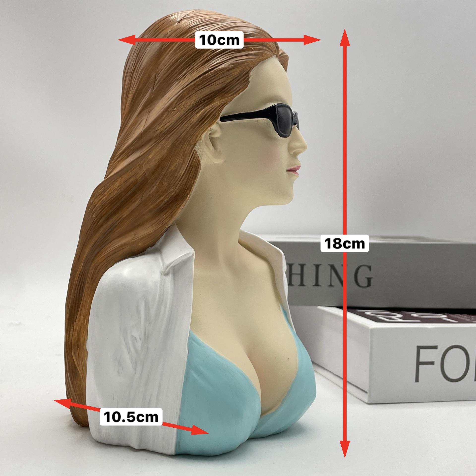 Stylish Hottie Bust Resin Decor ✨ Creative Hair-Hidden Small Vase ✨ Home Decoration