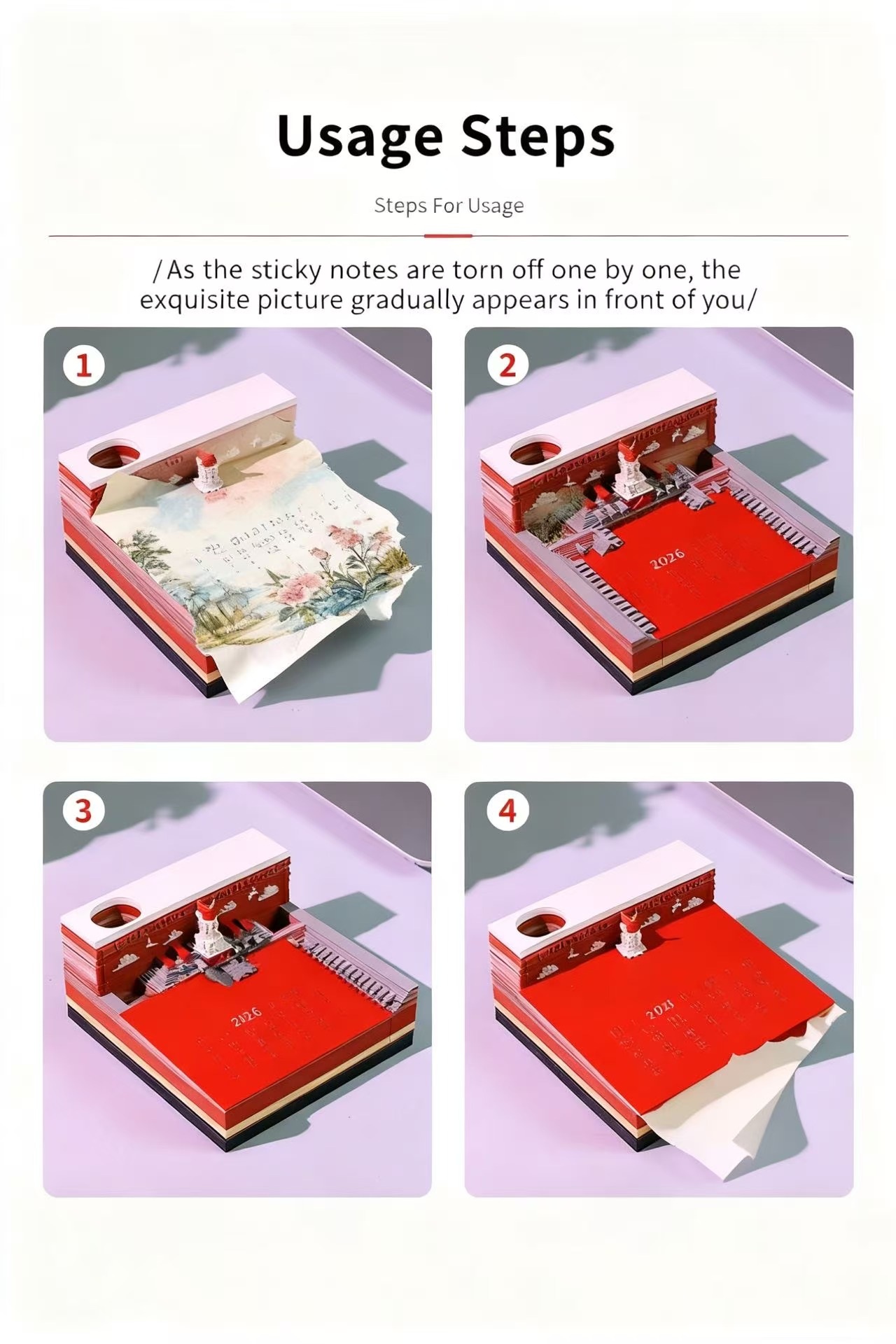 Harvard University✨Souvenir✨Calendar✨3D Notepad✨Desktop Decoration✨Cultural and Creative Souvenirs