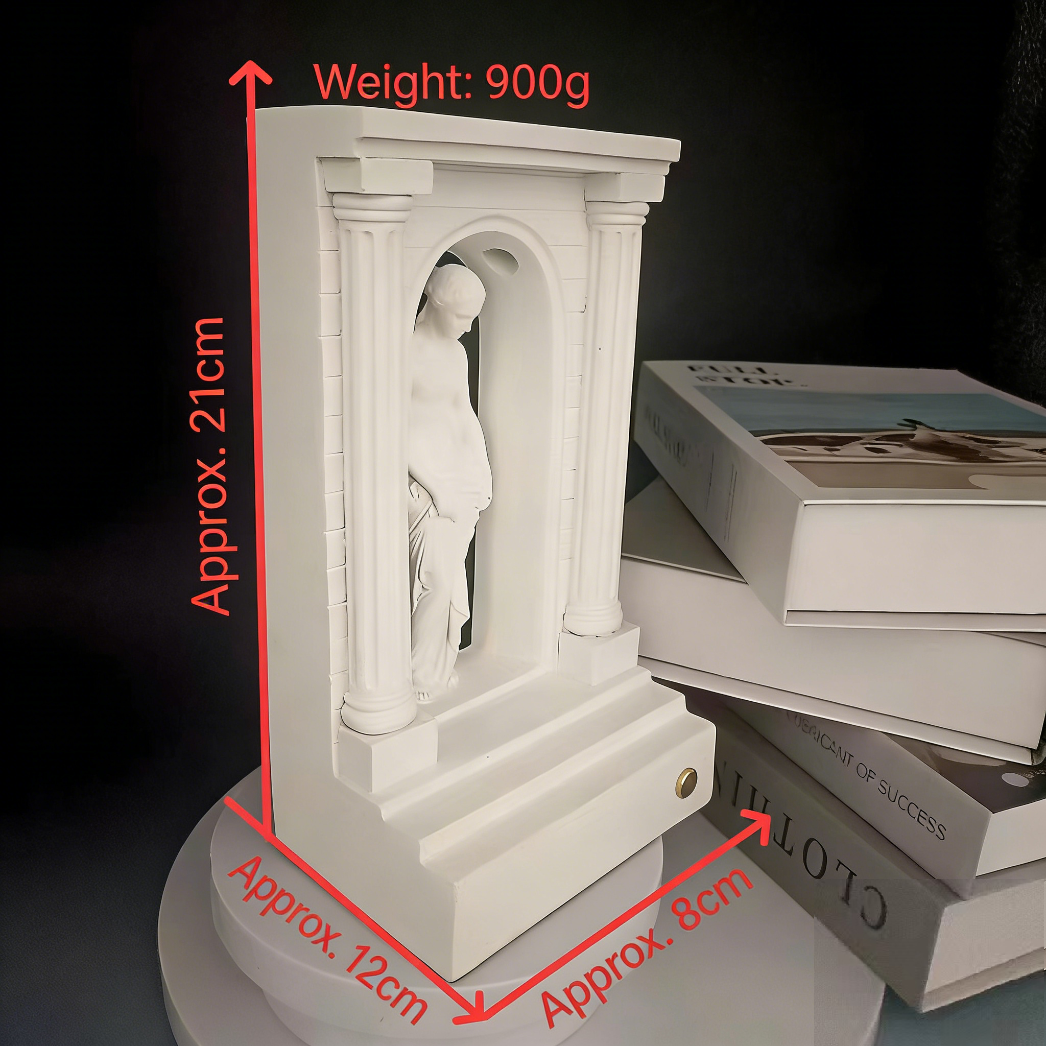 Greek Goddess Sculpture Ambient Lamp with Roman Arch ✨ Retro Desktop Art Decor LED Night Light