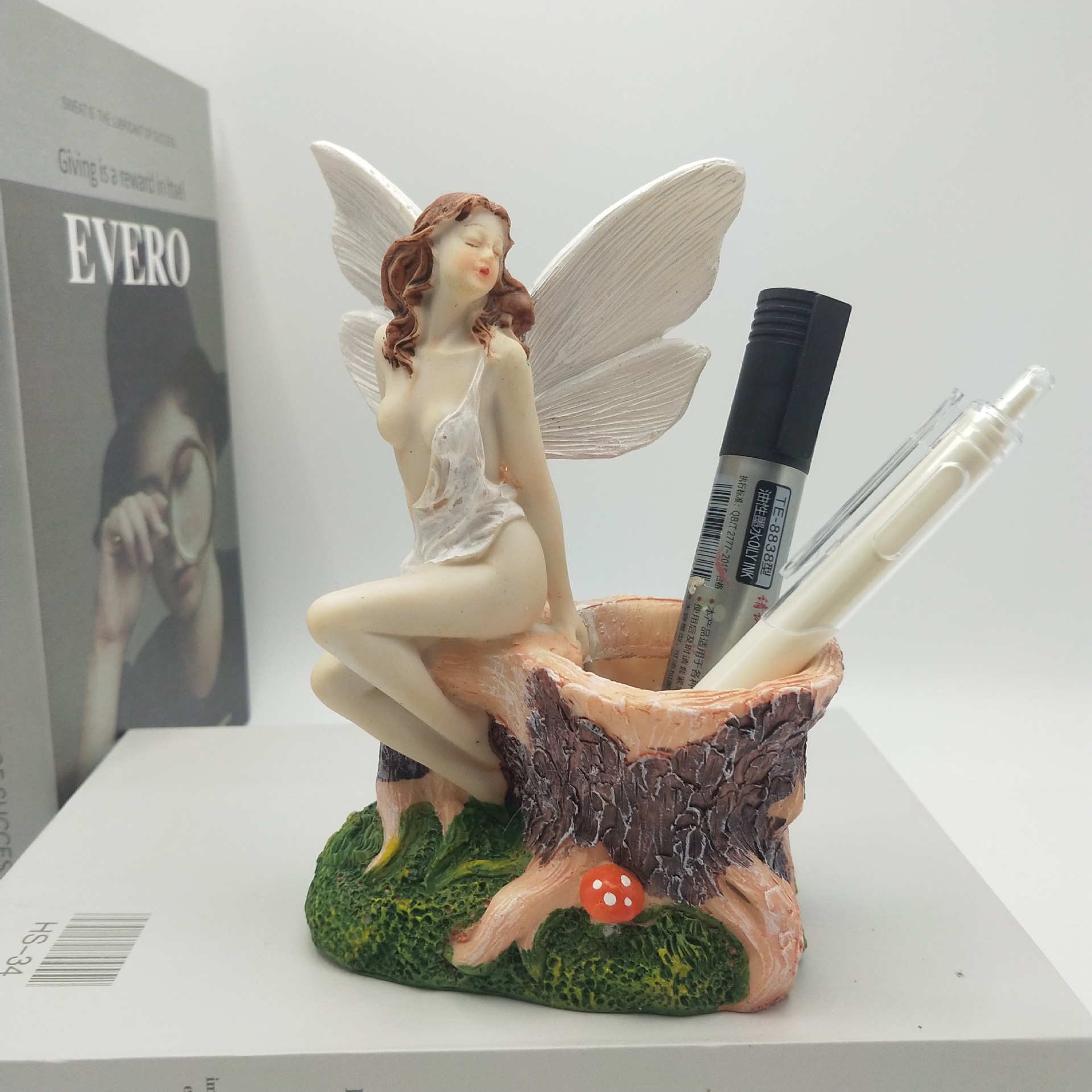 Fairytale Fairy Tree Stump Resin Pen Holder ✨  Desktop Storage ✨  Decor Ornament