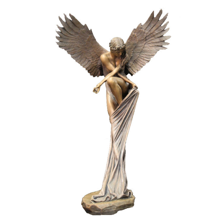 Greek Winged Goddess Sculpture - Classical Art Meditative Angel Decor for Serene Living Room & Entryway