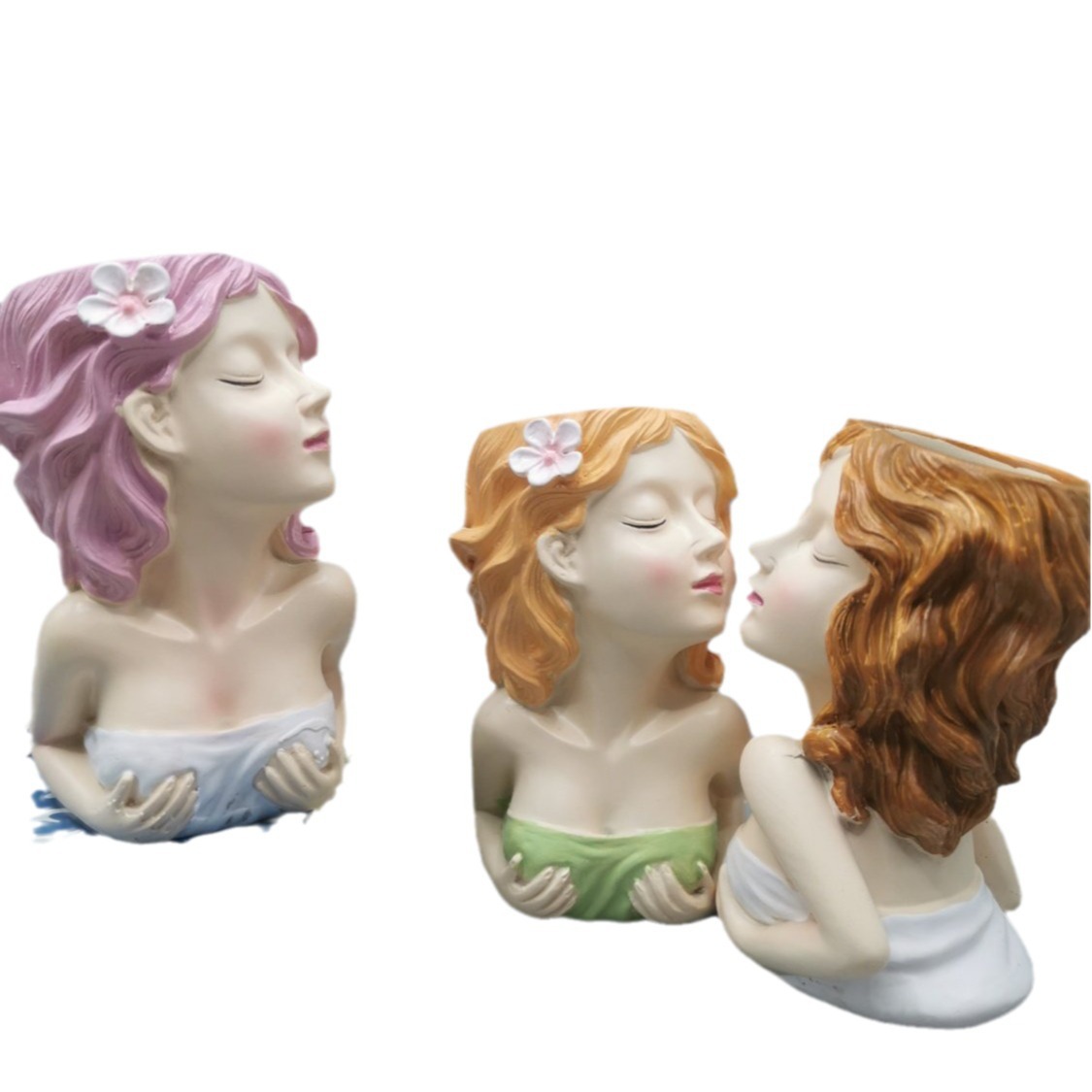 Macaron Art Female Figure Decor ✨ Romantic Female Bust Planter