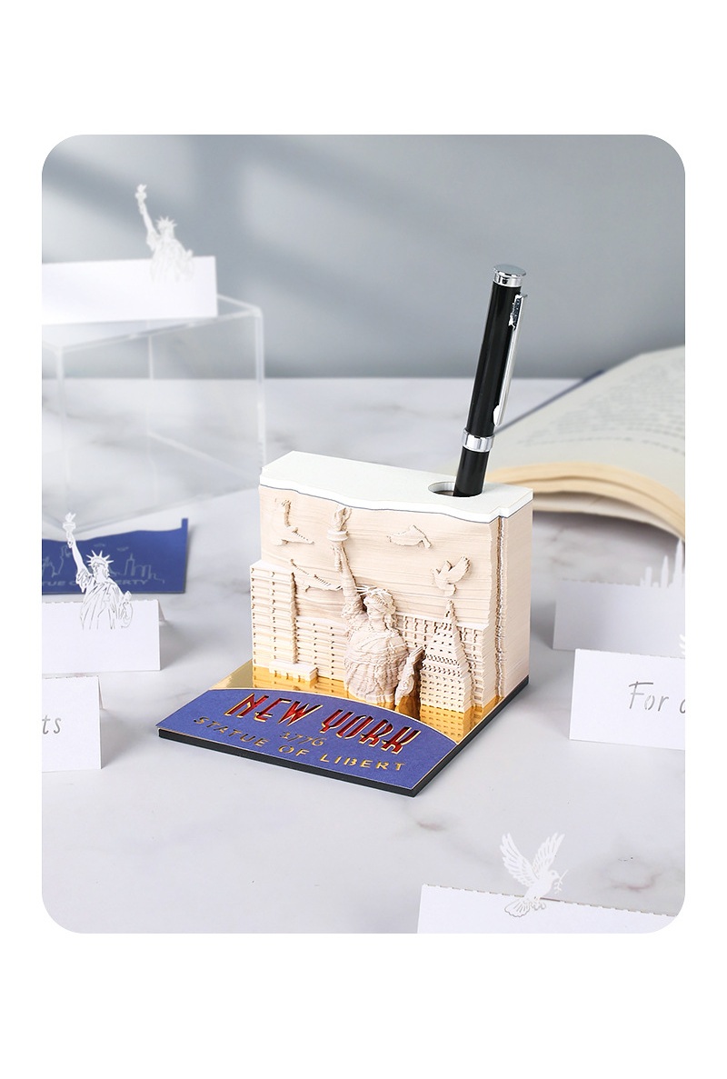 Statue of Liberty✨Souvenir✨Calendar✨3D Notepad✨Desktop Decoration✨Cultural and Creative Souvenirs