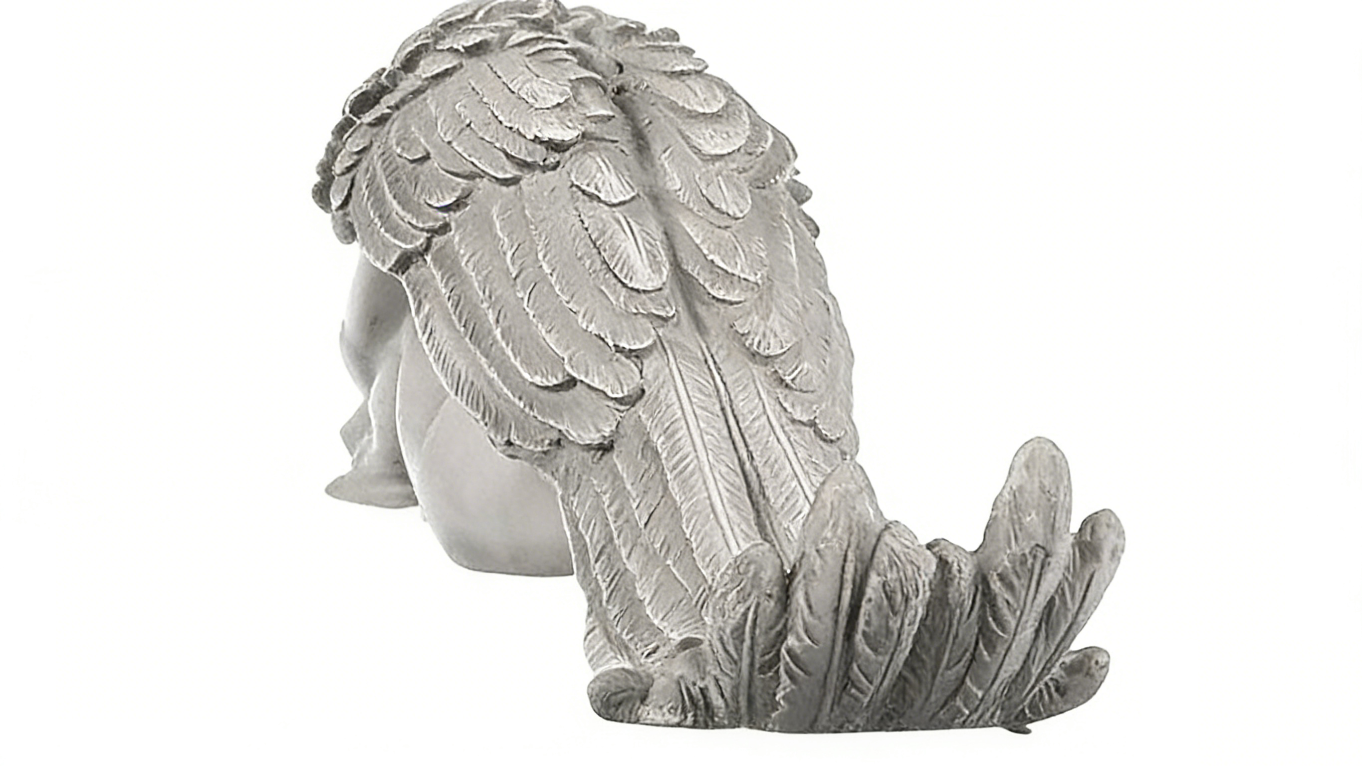 Greek Winged Goddess Sculpture - Classical Art Meditative Angel Decor for Serene Living Room & Entryway