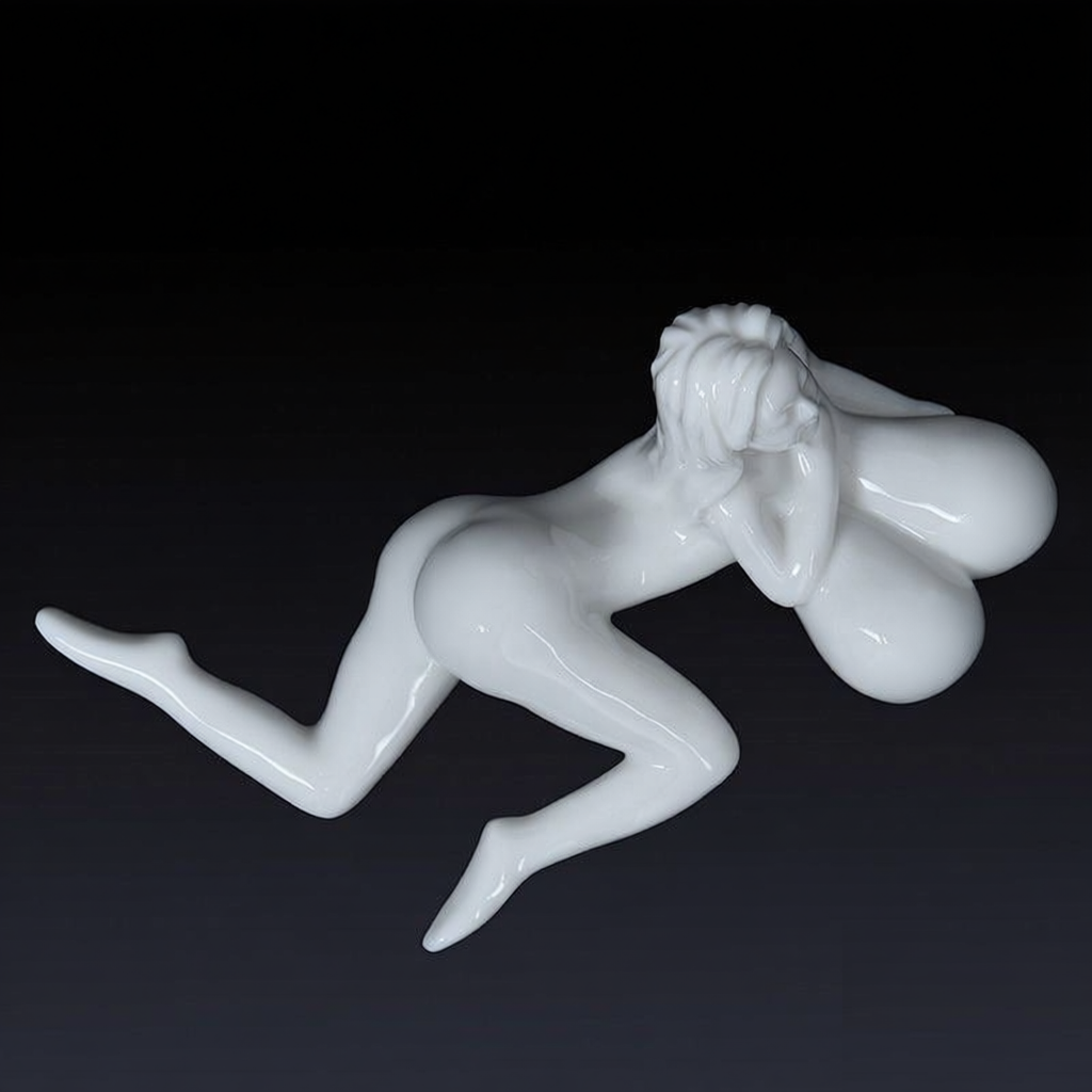 🎯"Soft Rhythm" Body Art Phone Stand | Multi-Functional Desktop/Car Decor | Minimalist White Ceramic Sculpture