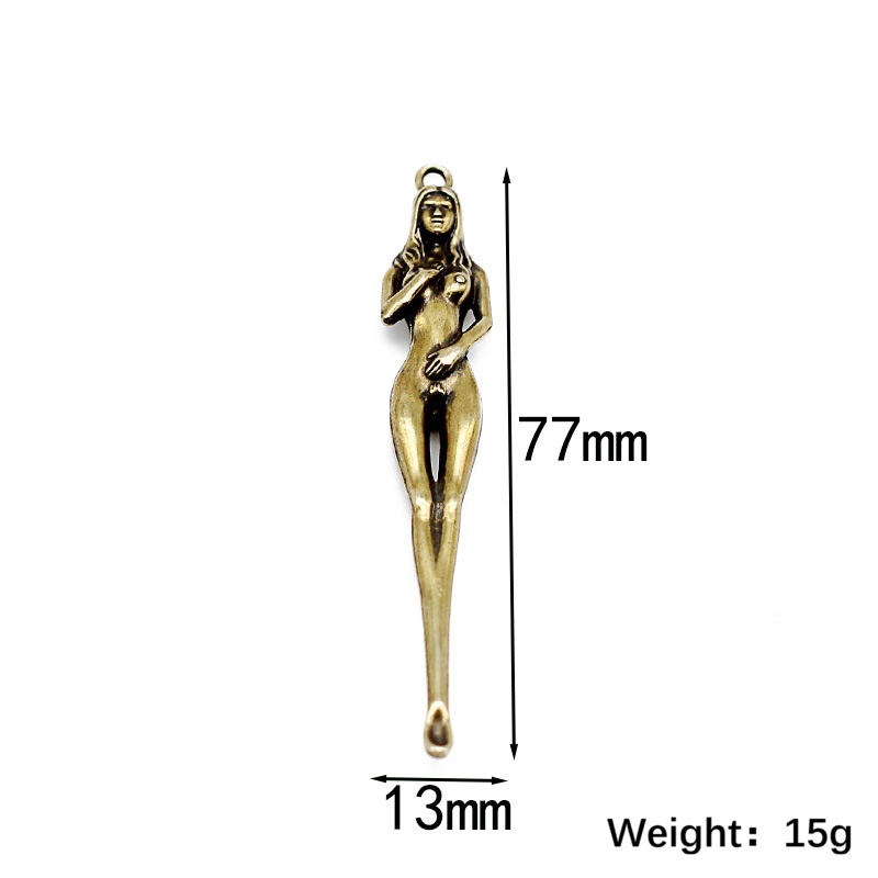 🔥Vintage Brass Beauty Ear Pick ✨ Creative Human Art Earwax Remover ✨ Portable Ear Cleaning Tool