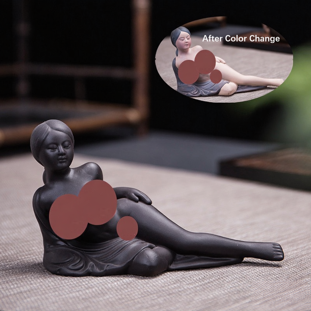 🔥 Zen Flow Figurine ✨ Color-Changing Ceramic Meditation Art