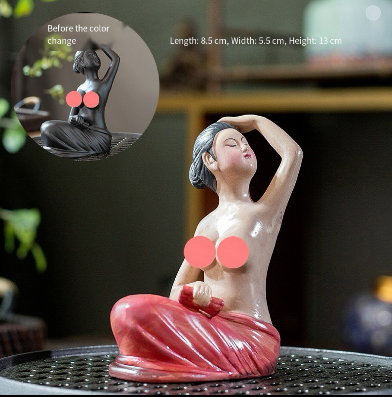 🔥 Zen Flow Figurine ✨ Color-Changing Ceramic Meditation Art