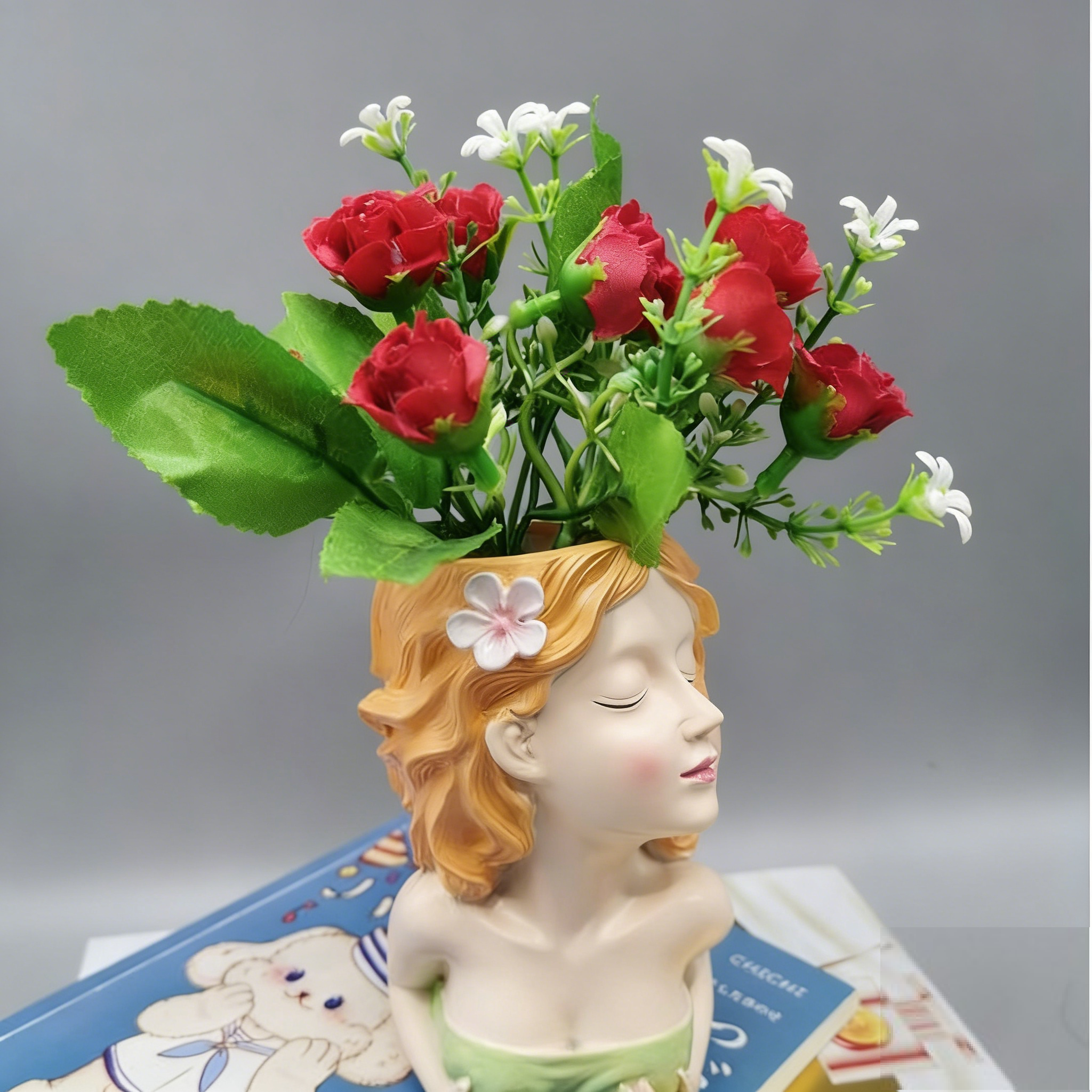 Macaron Art Female Figure Decor ✨ Romantic Female Bust Planter
