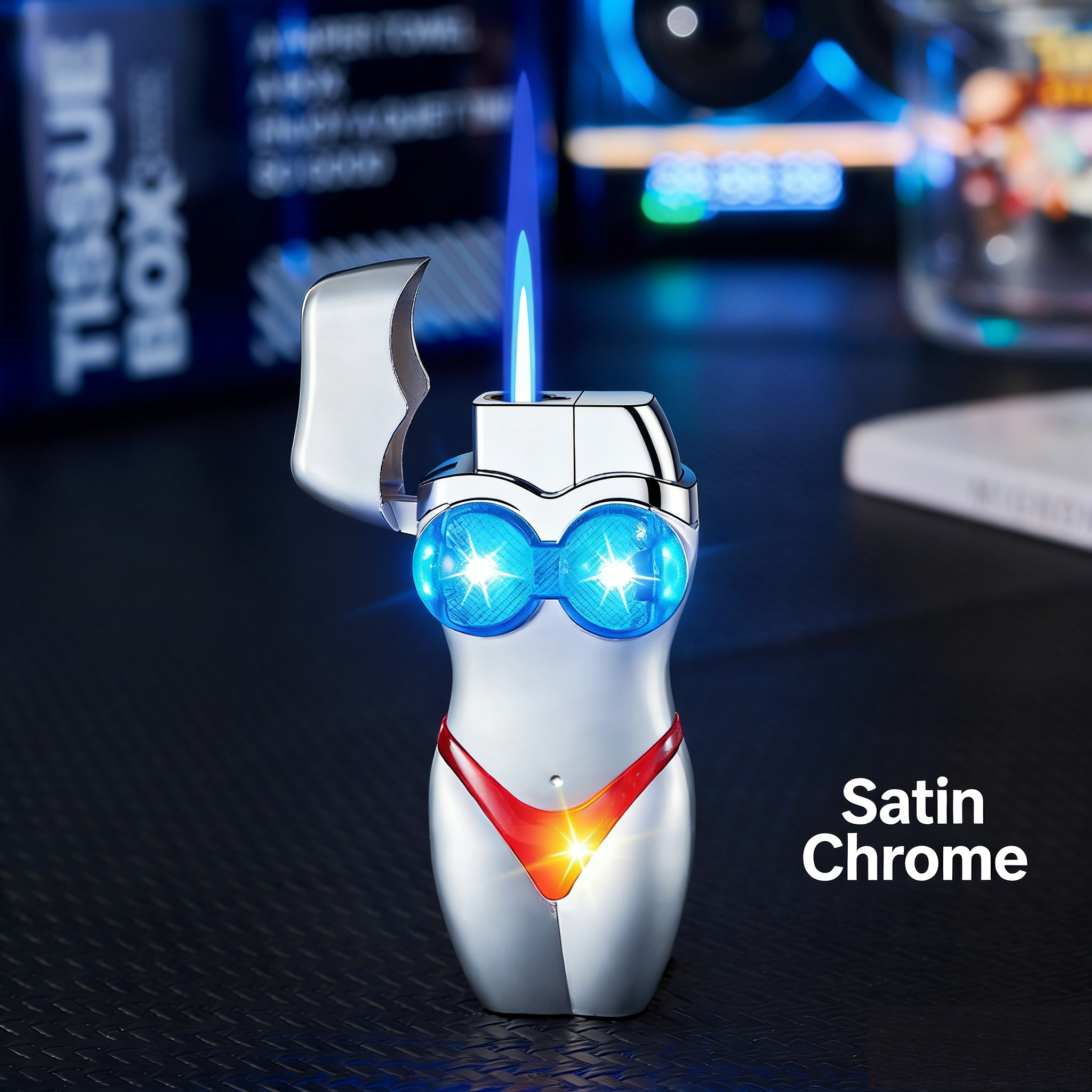 Product Description✨Bikini-Shaped ✨LED ✨Windproof Jet Lighter ✨Decoration