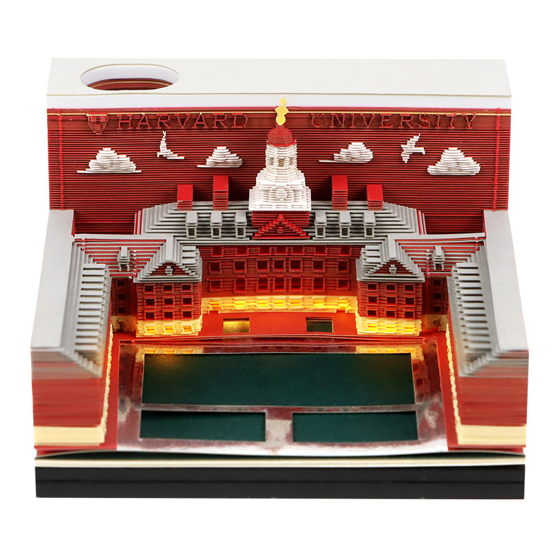 Harvard University✨Souvenir✨Calendar✨3D Notepad✨Desktop Decoration✨Cultural and Creative Souvenirs