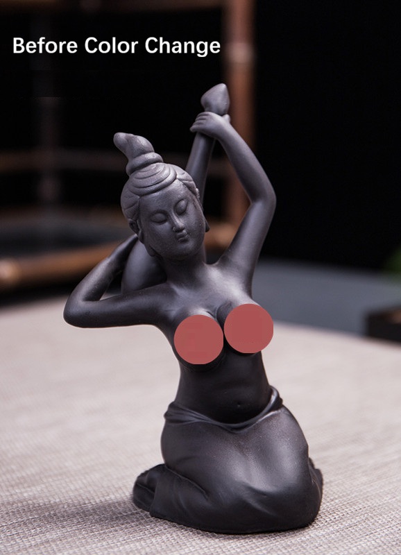 🔥 Zen Flow Figurine ✨ Color-Changing Ceramic Meditation Art