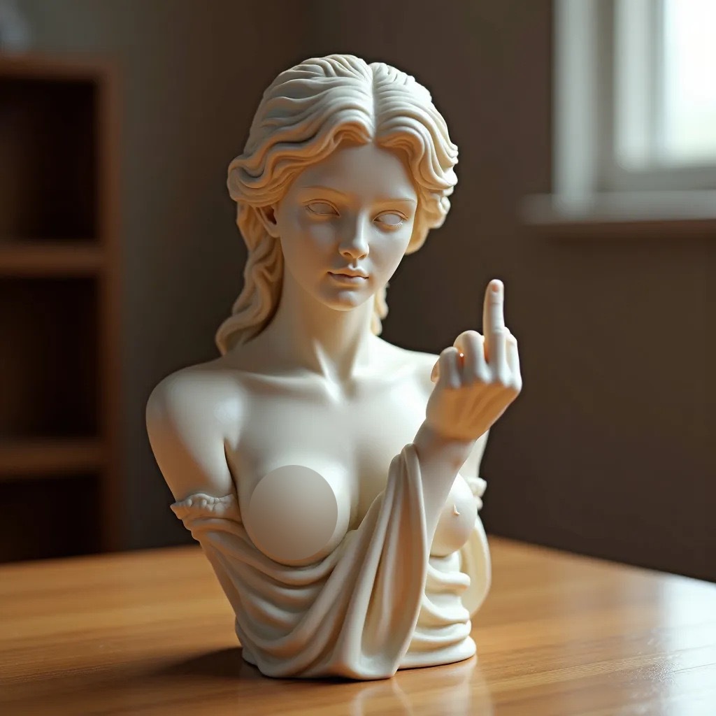 Gesture Art ✨ White Resin Bust Sculpture