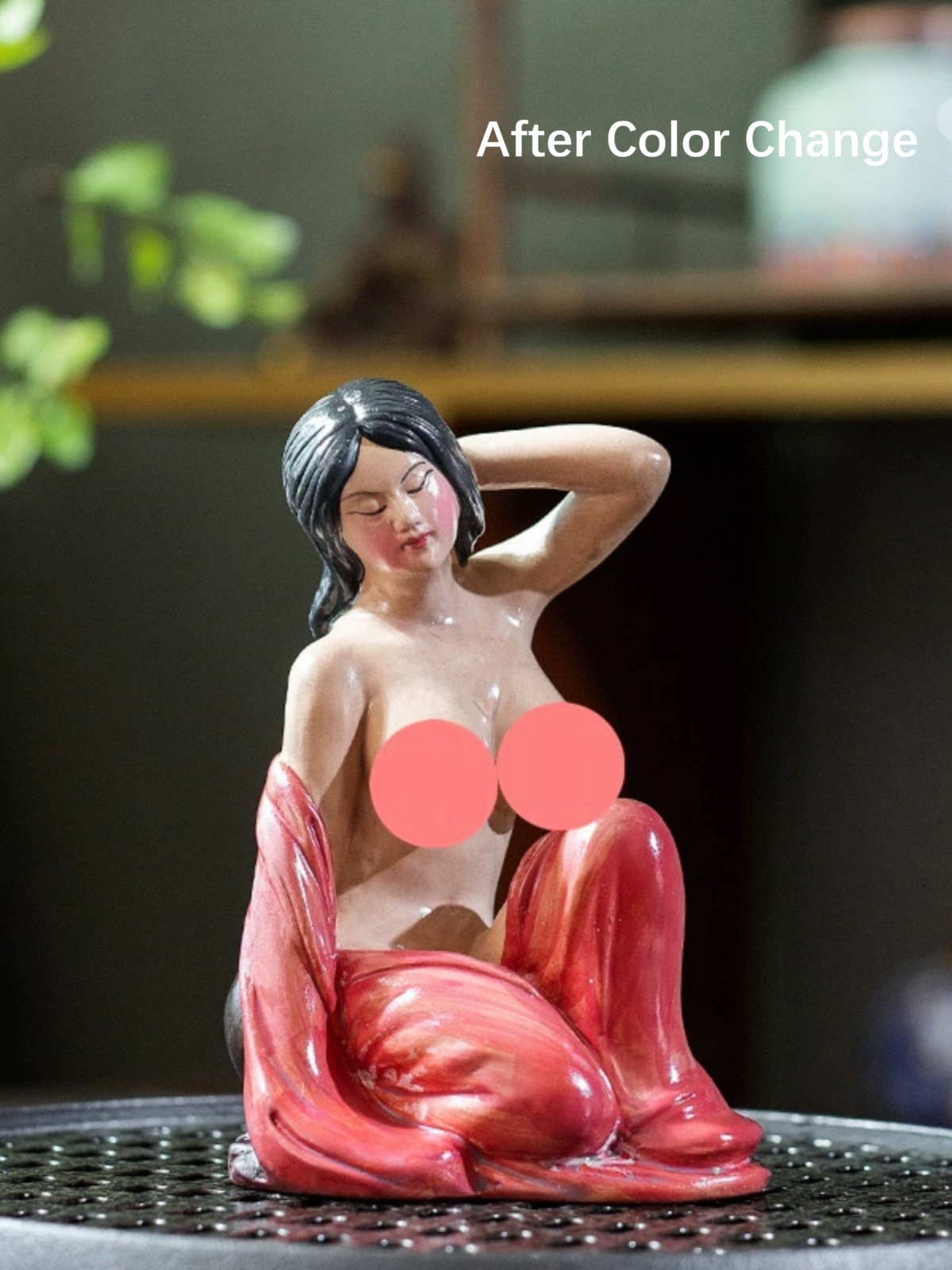 🔥 Zen Flow Figurine ✨ Color-Changing Ceramic Meditation Art