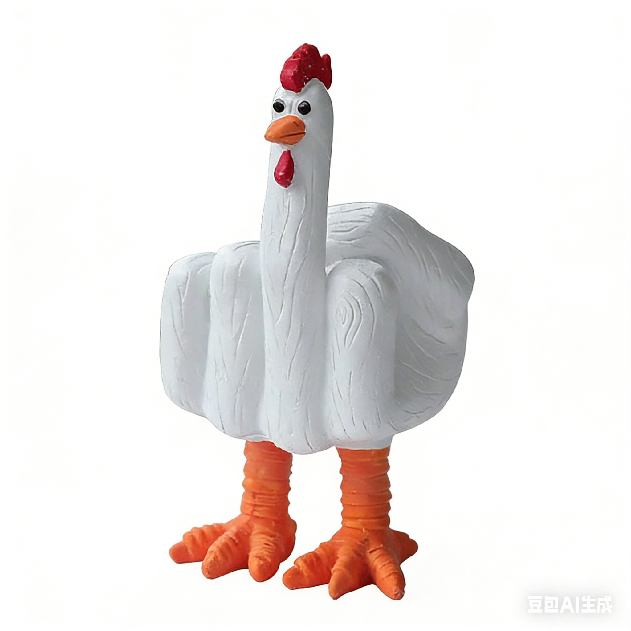 Funny Finger Goose Decor Ornament ✨ Cute White Goose Creative Desktop ✨ Figurine Playful Stress Relief Decor