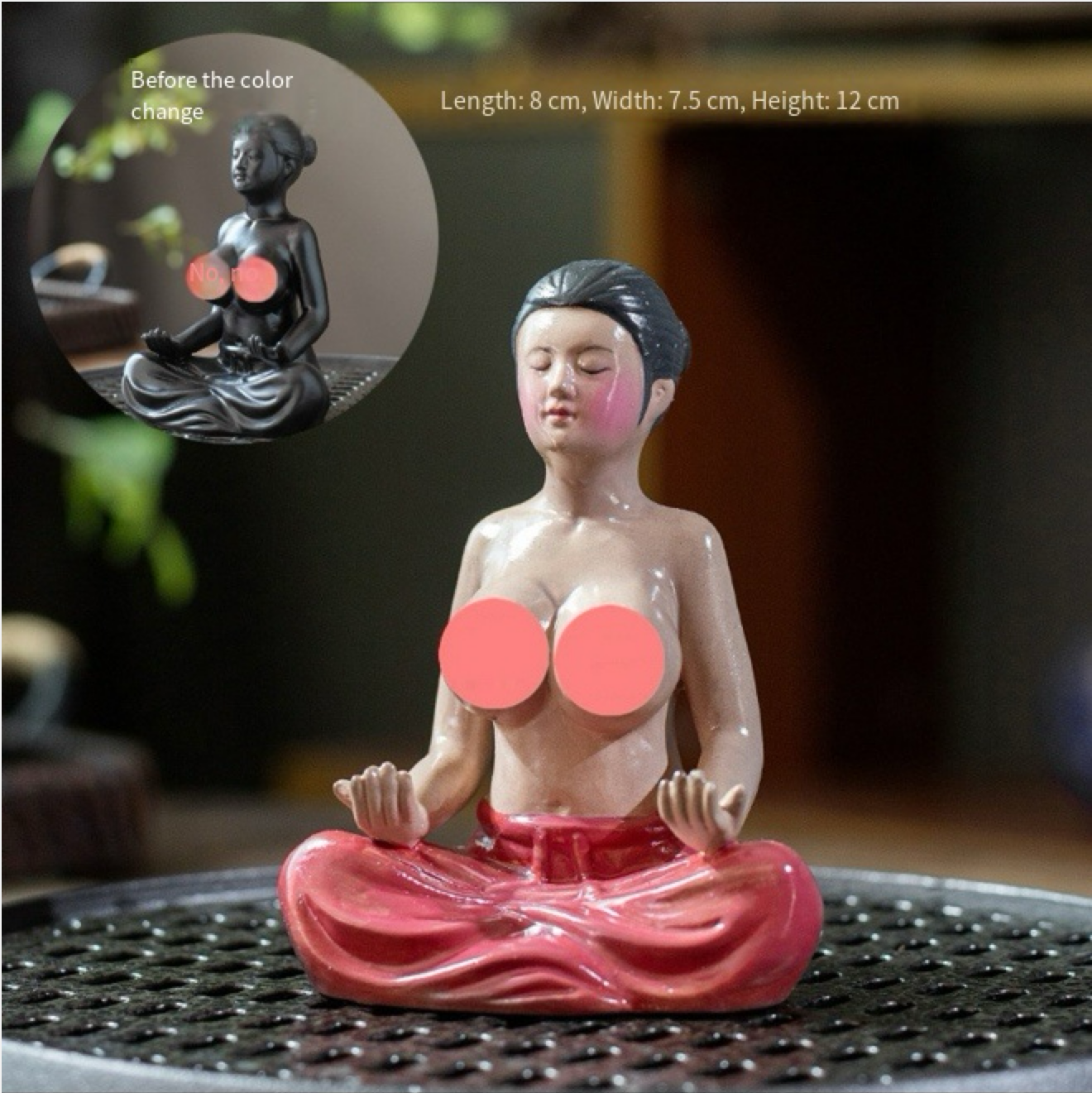 🔥 Zen Flow Figurine ✨ Color-Changing Ceramic Meditation Art