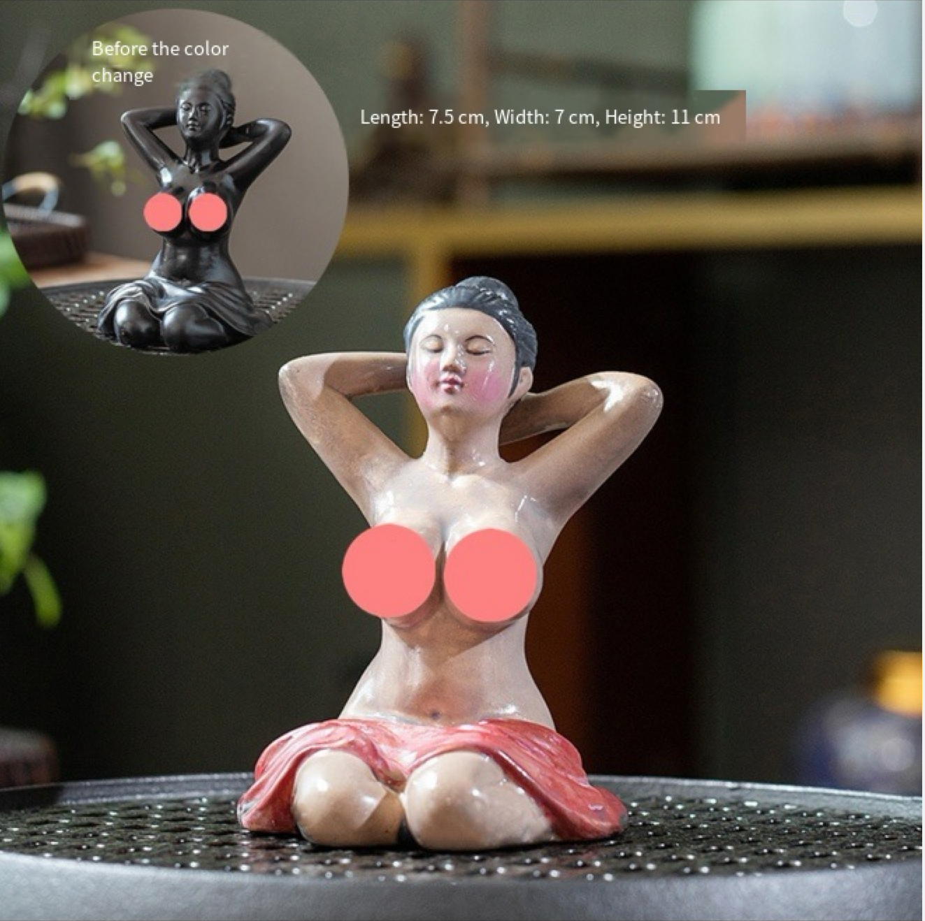 🔥 Zen Flow Figurine ✨ Color-Changing Ceramic Meditation Art