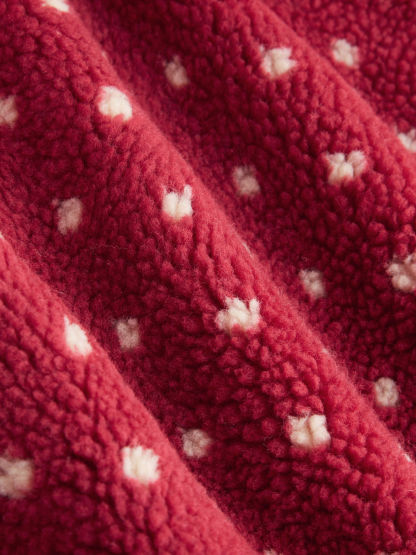 Fleece Collar Graphic Jacket