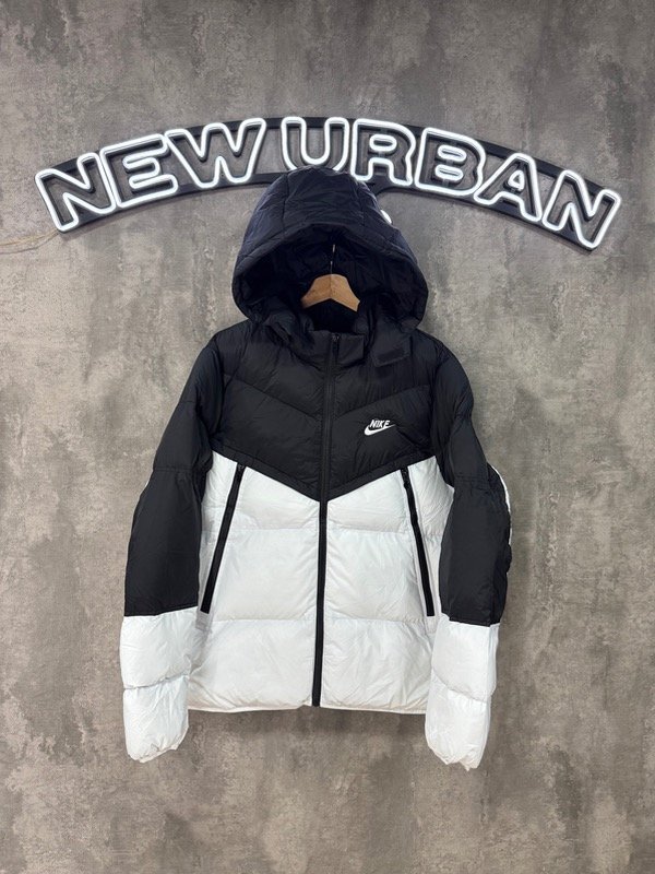 Black & white puffer jacket