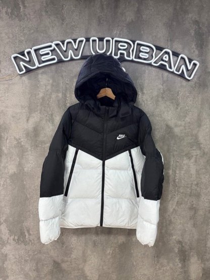 Black & white puffer jacket