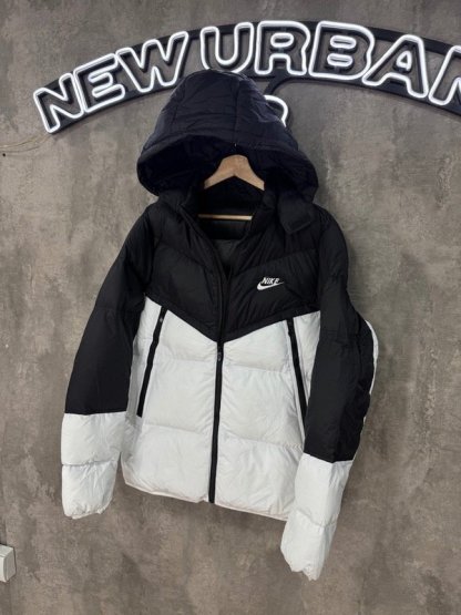 Black & white puffer jacket