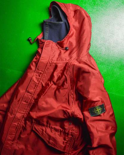 AW1992 Formula Steel Shimmer Red Balaclava Jacket with Liner 