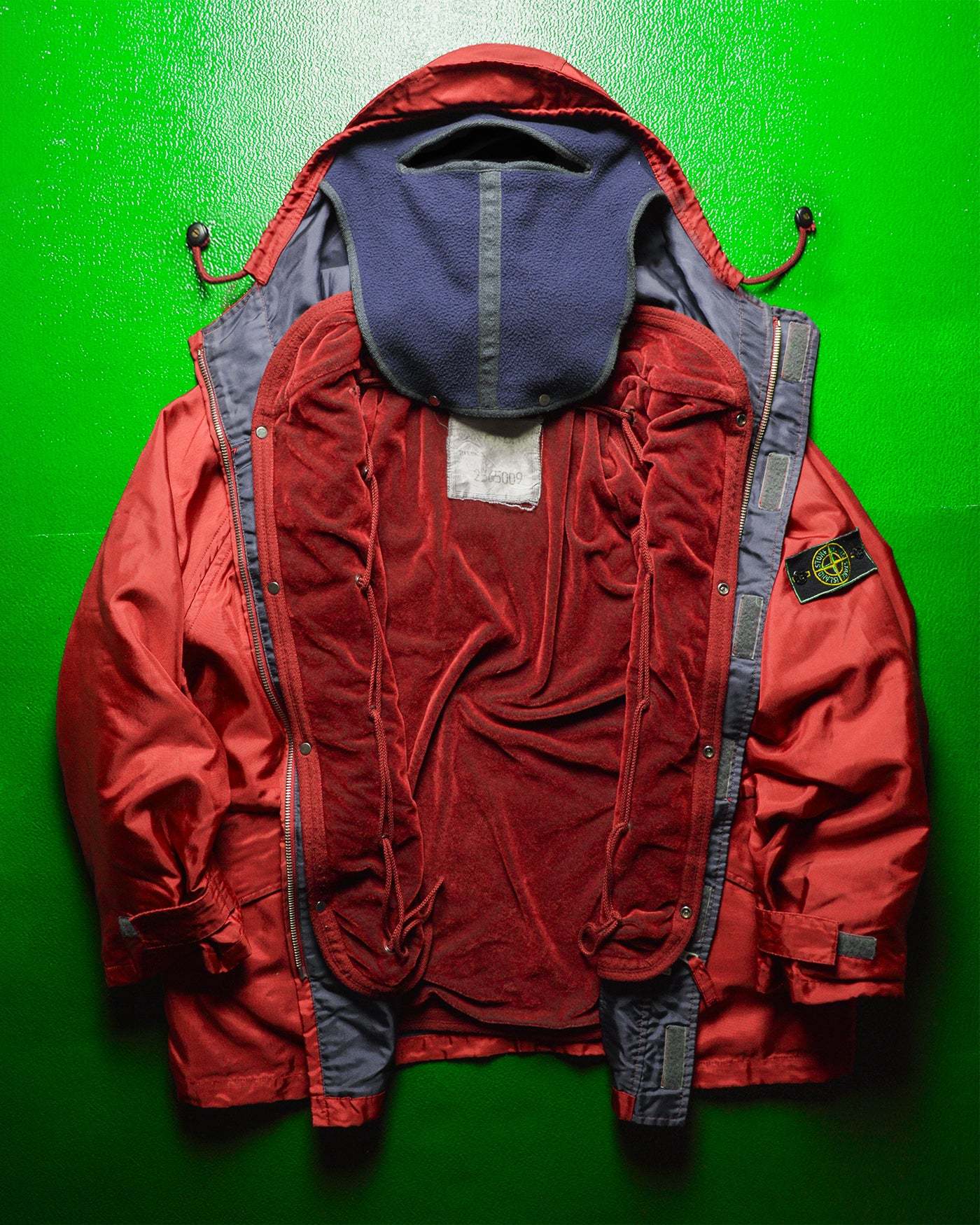 AW1992 Formula Steel Shimmer Red Balaclava Jacket with Liner 