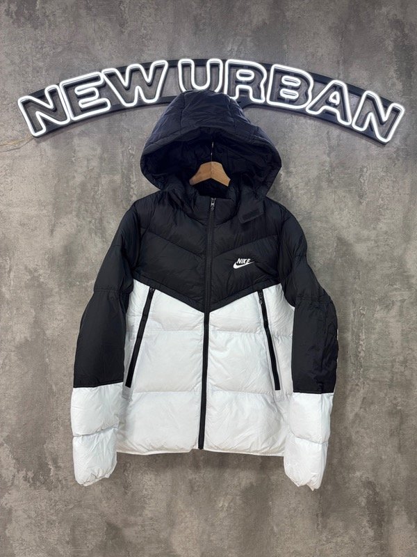 Black & white puffer jacket