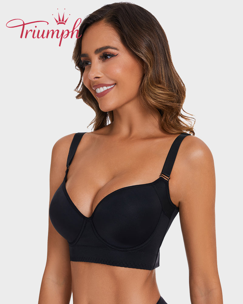 Triumph® 4-częściowy – Nowość 2026 🌸 Biustonosz push-up z gładkimi plecami 💫