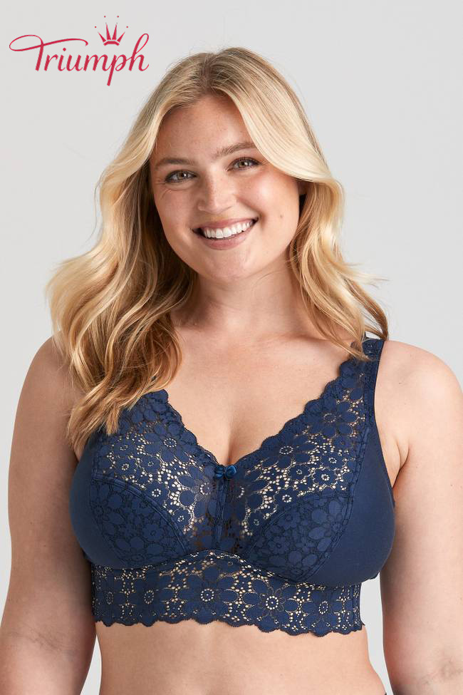 Triumph - (4 sztuki) 🎀 Koronkowy bralette z regulowanym zapięciem na plecach