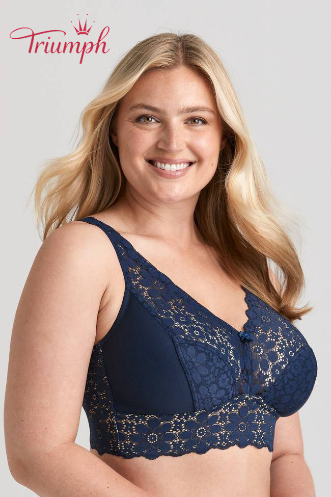 Triumph - (4 sztuki) 🎀 Koronkowy bralette z regulowanym zapięciem na plecach