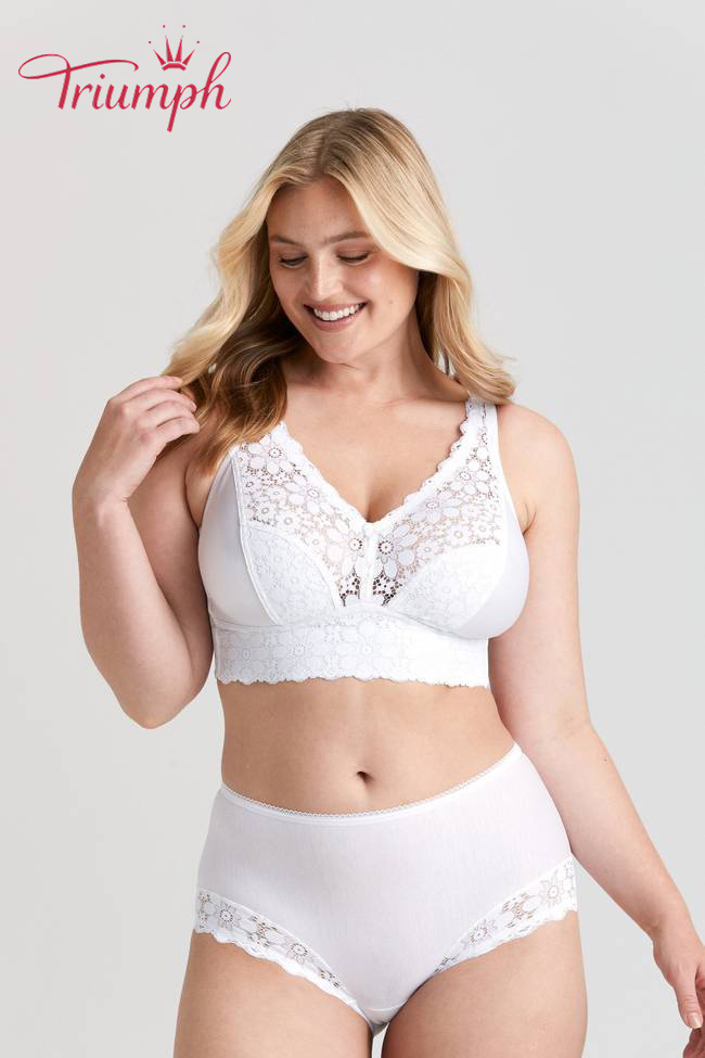 Triumph - (4 sztuki) 🎀 Koronkowy bralette z regulowanym zapięciem na plecach