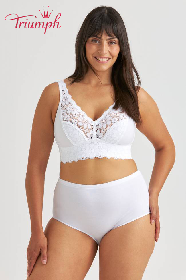Triumph - (4 sztuki) 🎀 Koronkowy bralette z regulowanym zapięciem na plecach