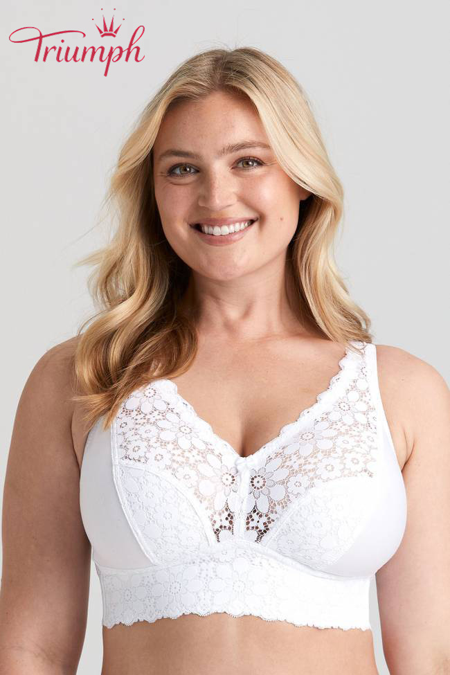 Triumph - (4 sztuki) 🎀 Koronkowy bralette z regulowanym zapięciem na plecach