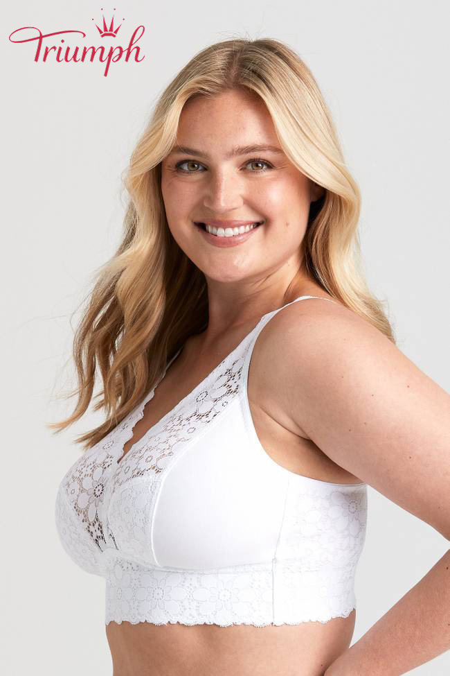 Triumph - (4 sztuki) 🎀 Koronkowy bralette z regulowanym zapięciem na plecach