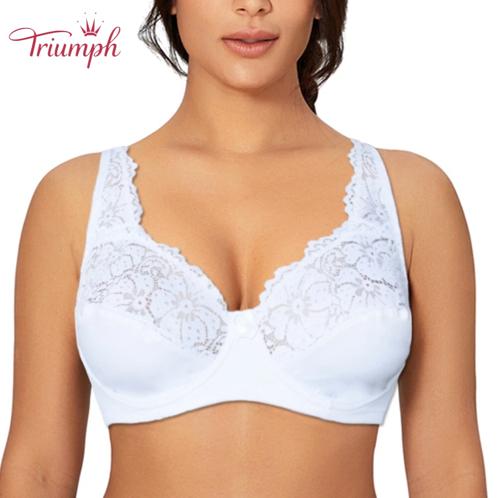 Triumph – (4 sztuki) 👑 Wygodny koronkowy biustonosz na fiszbinach z naturalnym dopasowaniem