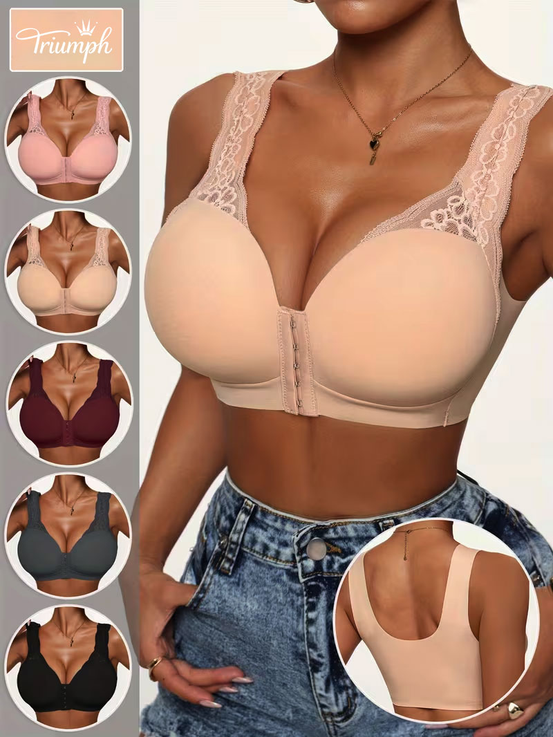 Triumph® 4-częściowy 👑biustonosz plus size z przodu