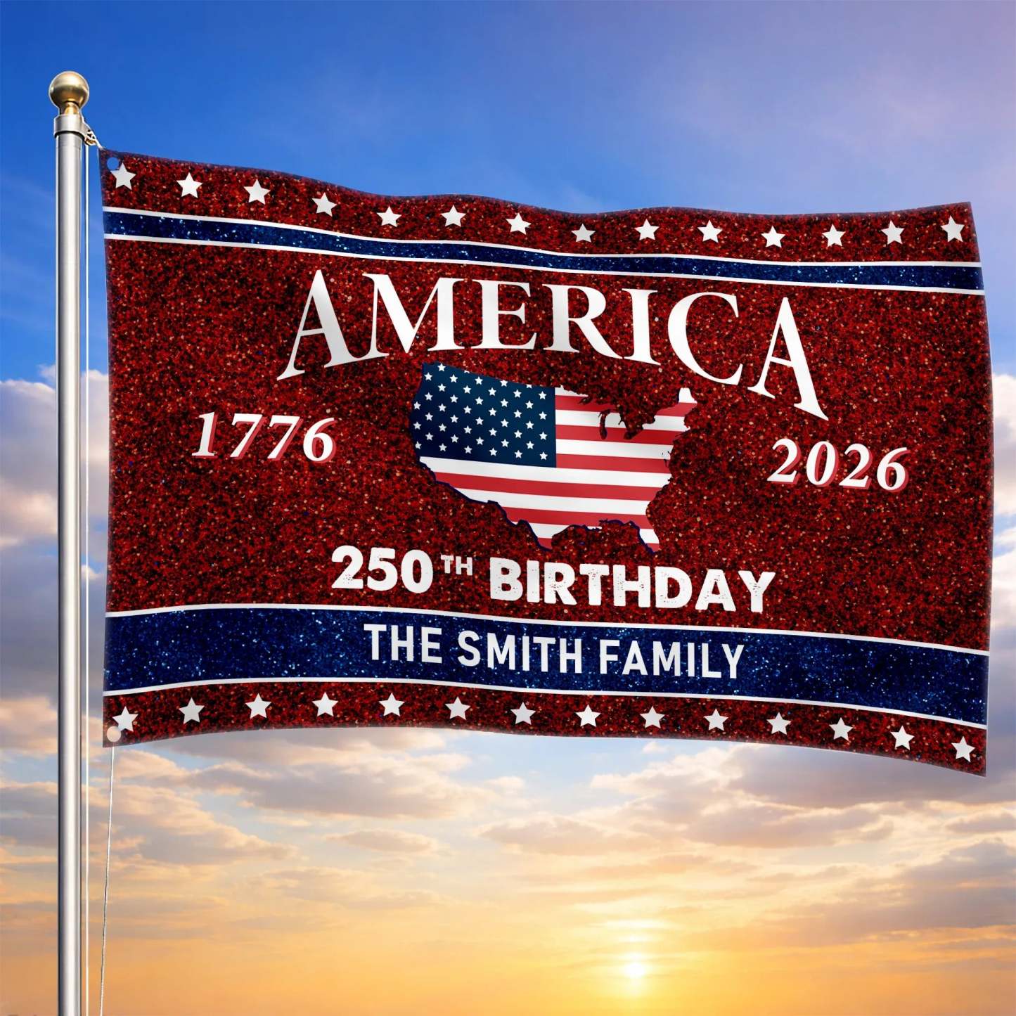 Personalized We The People Statue of Liberty House Flag America 250