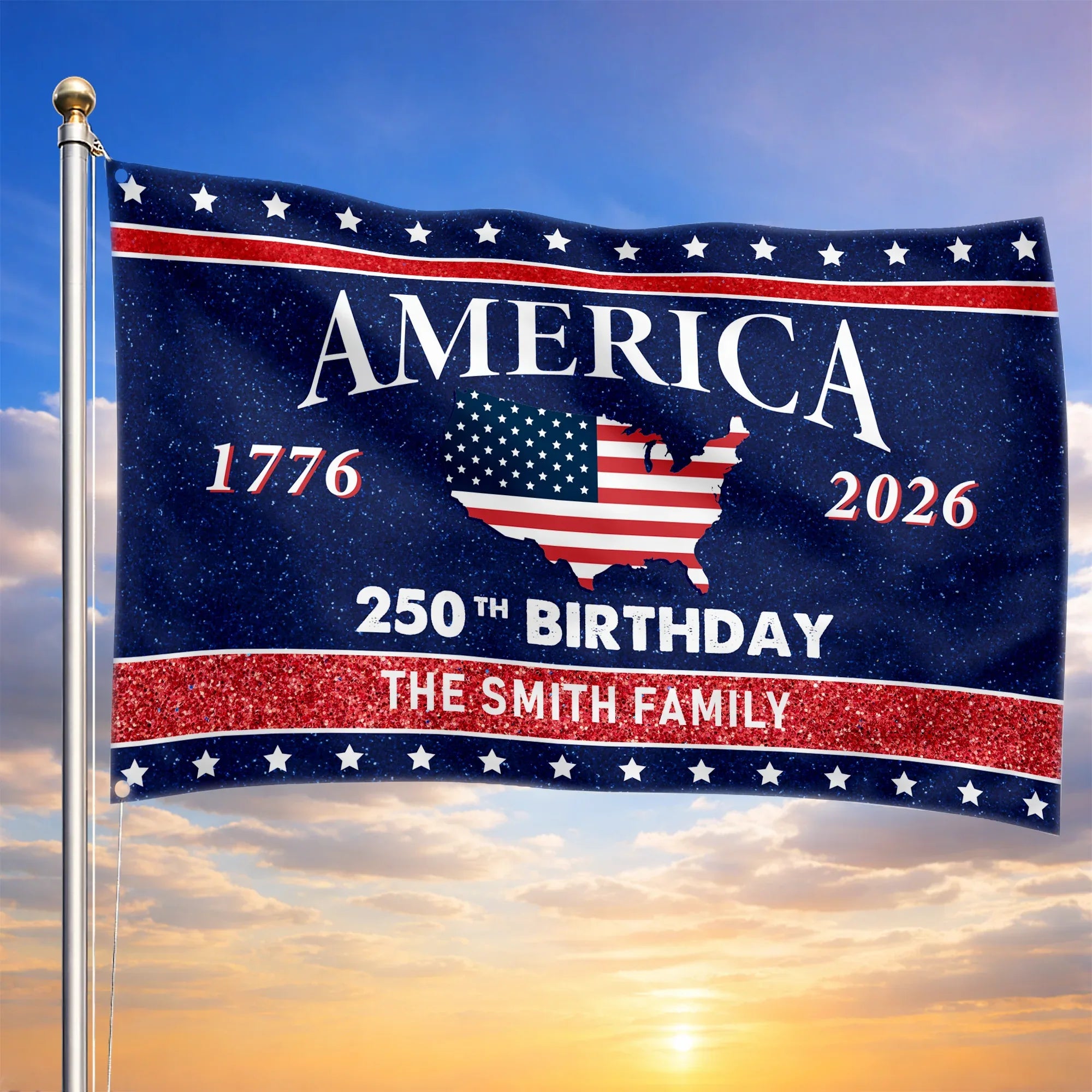 Personalized We The People Statue of Liberty House Flag America 250