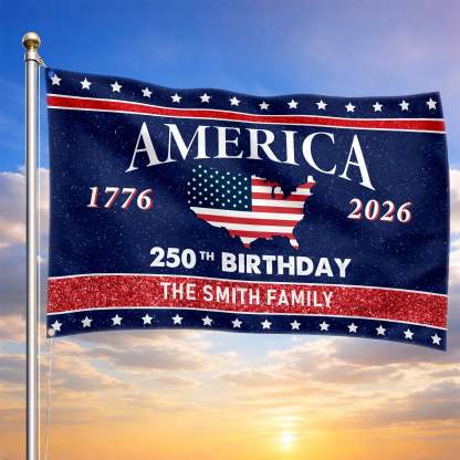 Personalized We The People Statue of Liberty House Flag America 250