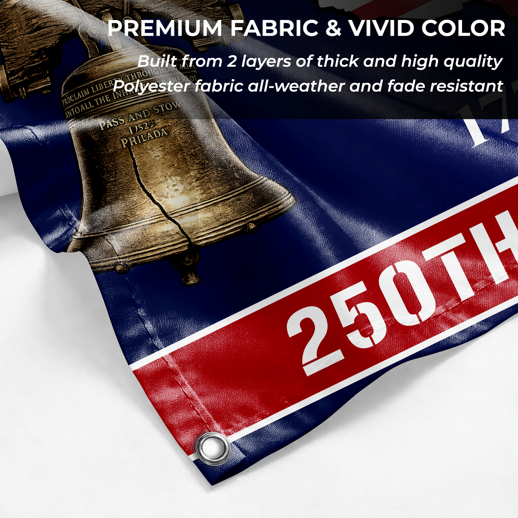 Personalized America 250th Anniversary Patriotic House Flag