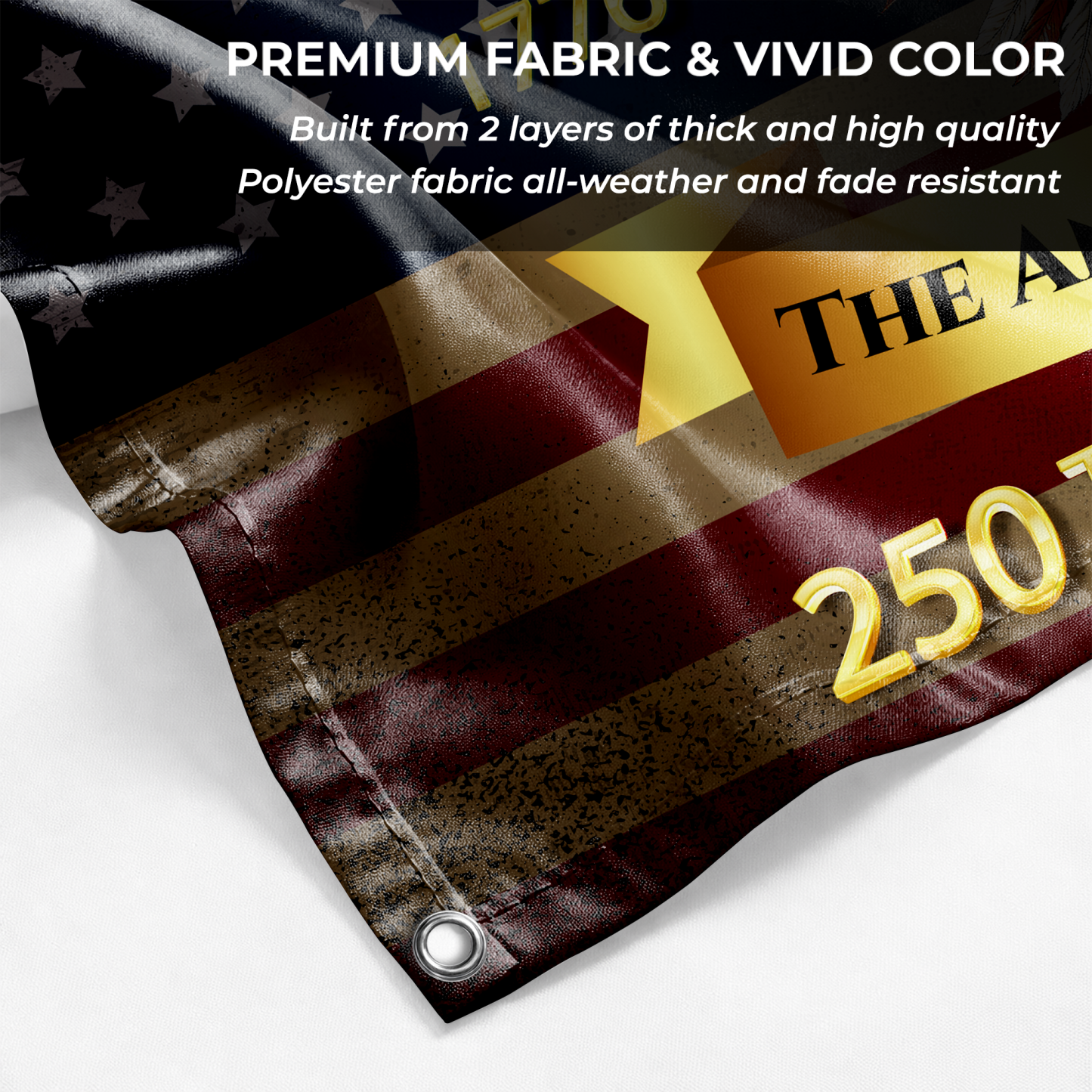 Personalized 250th Anniversary Patriotic Eagle House Flag