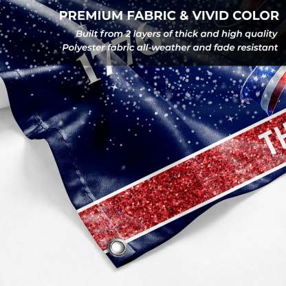 Personalized America 250th Anniversary Eagle House Flag